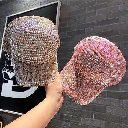 Women Shiny Rhinestone Baseball Hat